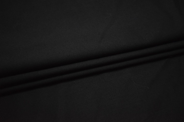 Костюмная черная ткань W-132075