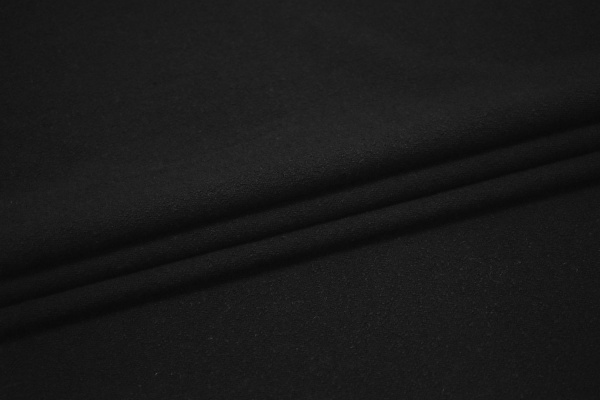 Пальтовая черная ткань W-126980