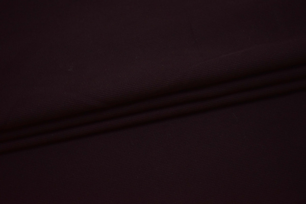 Костюмная бордовая ткань с эластаном W-130909