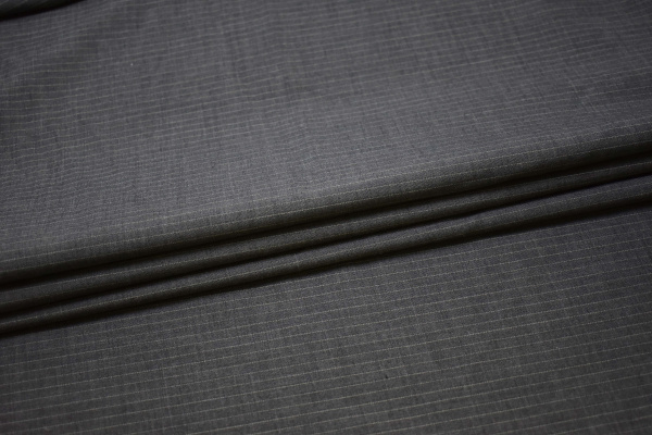 Костюмная серая ткань полоска W-131220