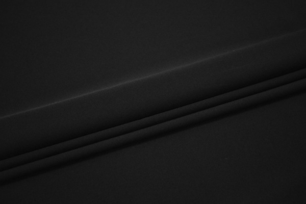 Костюмная черная ткань W-126599