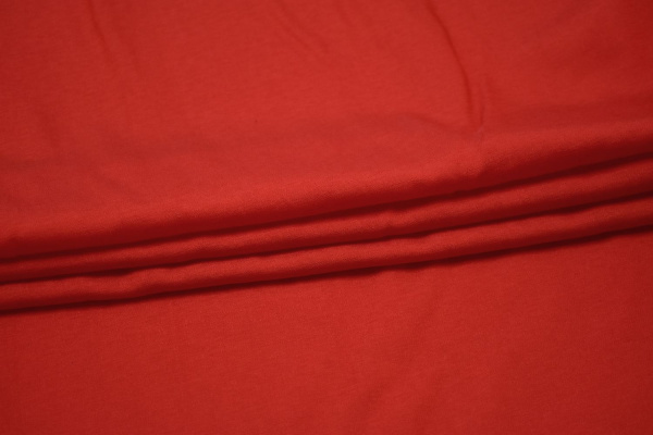 Плательная красная ткань W-126722