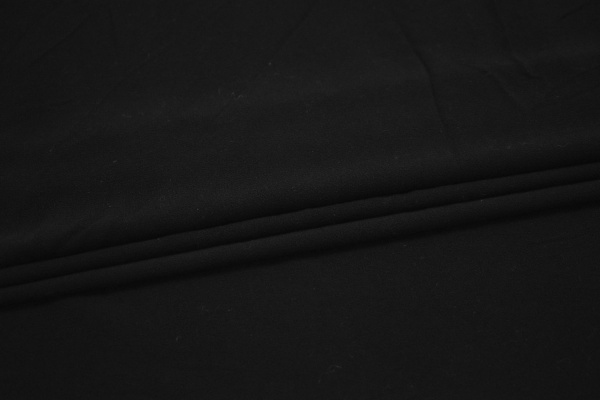 Плательная черная ткань W-129152