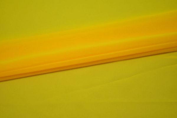 Шифон однотонный желтый японский W-130813
