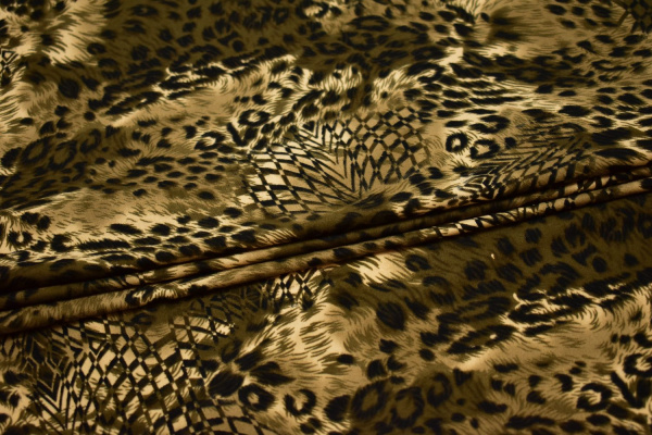 Трикотаж с леопардовым принтом W-129938
