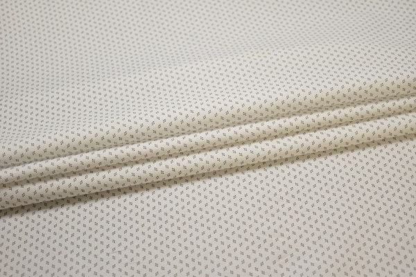 Рубашечная белая ткань геометрия W-129782