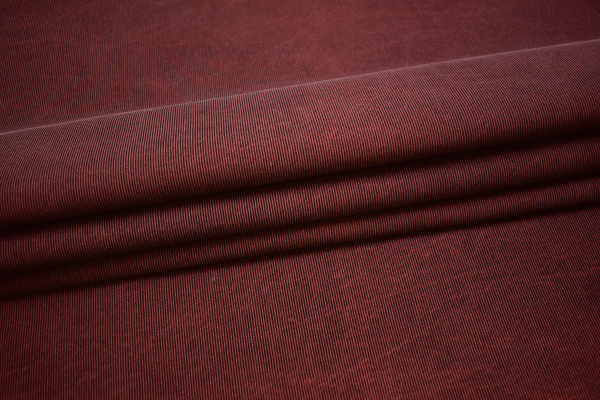 Костюмная бордовая ткань W-126374