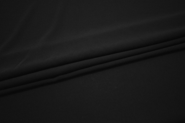 Плательная черная ткань W-130423