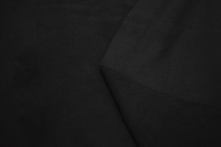 Пальтовая черная ткань W-126971