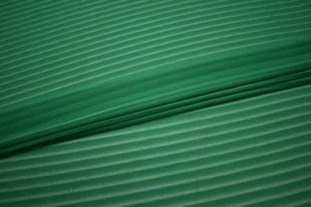 Шифон зеленый полоска W-126262