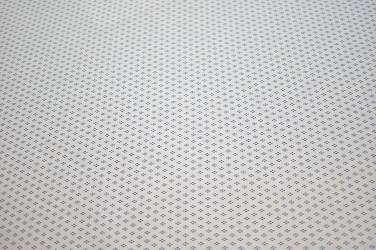 Рубашечная белая синяя ткань геометрия W-131560