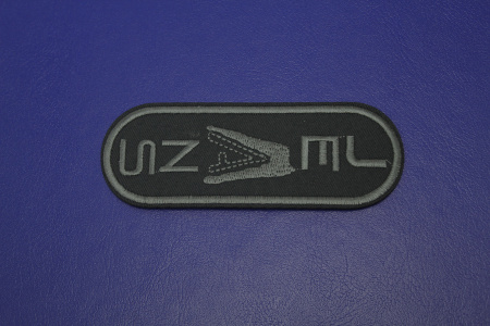 Термонаклейка черно-серая с надписью W-133999