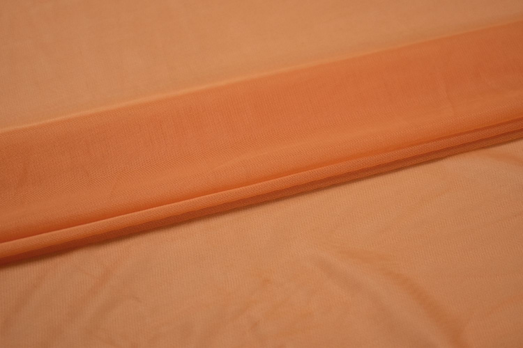 Сетка-стрейч подкладочная оранжевая W-128240