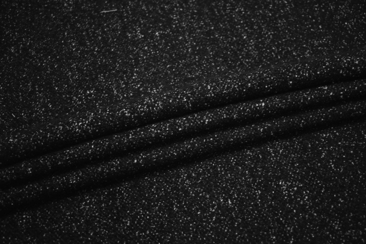 Пальтовая серая черная ткань W-132781