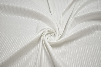 Рубашечная белая ткань полоска W-133015