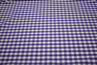 Рубашечная фиолетовая белая ткань клетка W-132127