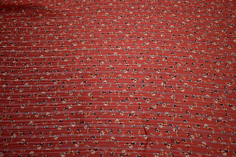 Шифон бордовый цветы W-126029