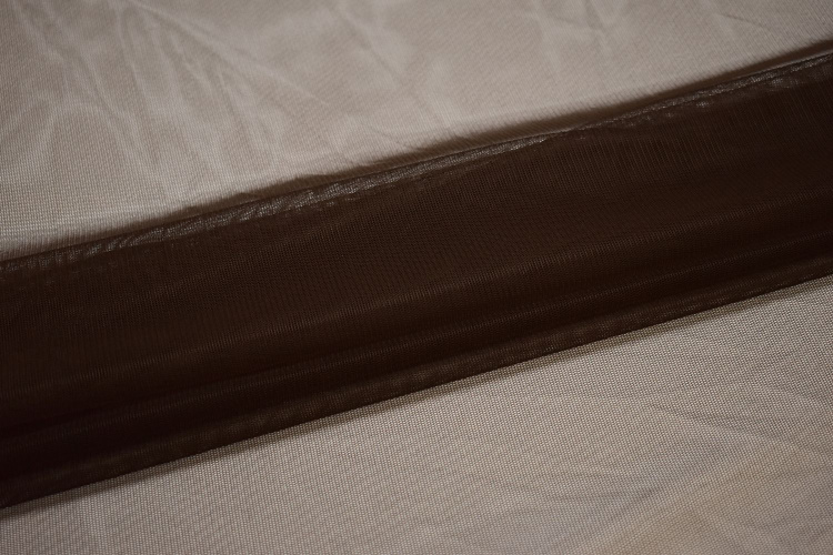 Сетка мягкая коричневого цвета W-125957