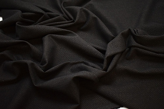 Костюмная коричневая черная ткань W-133156
