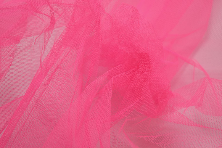 Сетка жесткая розового цвета W-125134