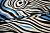 Атлас голубой белый черный полоски геометрия W-132943