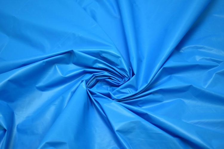 Курточная однотонная голубая ткань W-131305