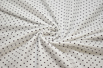 Рубашечная белая синяя ткань геометрия W-131546