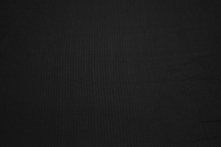 Трикотаж черный фактурный полоска W-130339