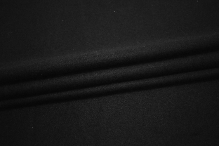 Пальтовая черная ткань W-126964