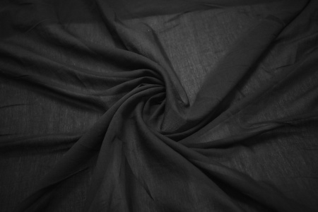 Плательная черная ткань W-126281