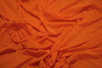 Сетка-стрейч оранжевого цвета W-129832