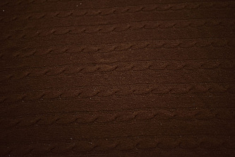 Трикотаж вязаный коричневый W-131370