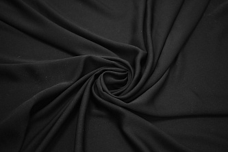 Плательная черная ткань W-130412