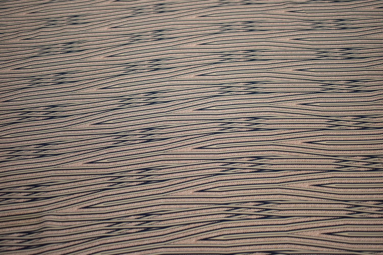 Плательная серая синяя ткань полоска W-131880