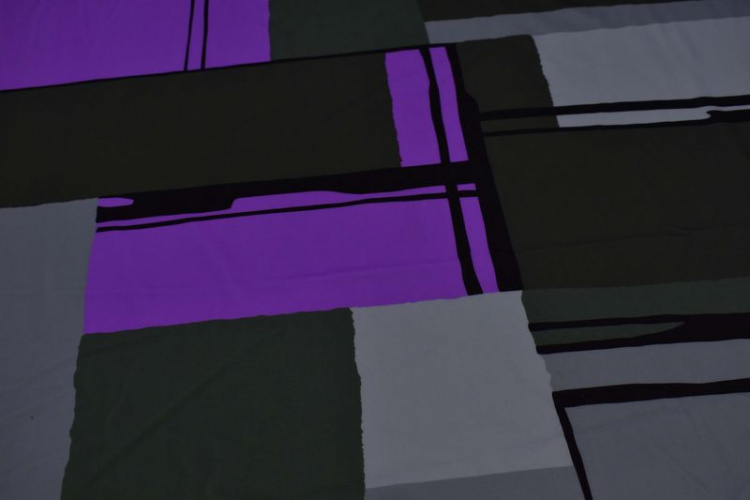 Бифлекс с фиолетовым и черным принтом W-133529