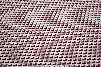 Рубашечная белая бордовая ткань геометрия W-133083