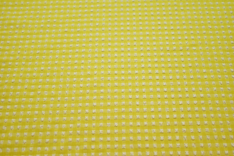 Трикотаж желтый геометрия W-128062