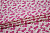 Хлопок розовый белый цветочный узор W-127944