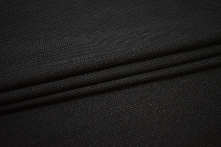 Костюмная черная серая ткань W-132900
