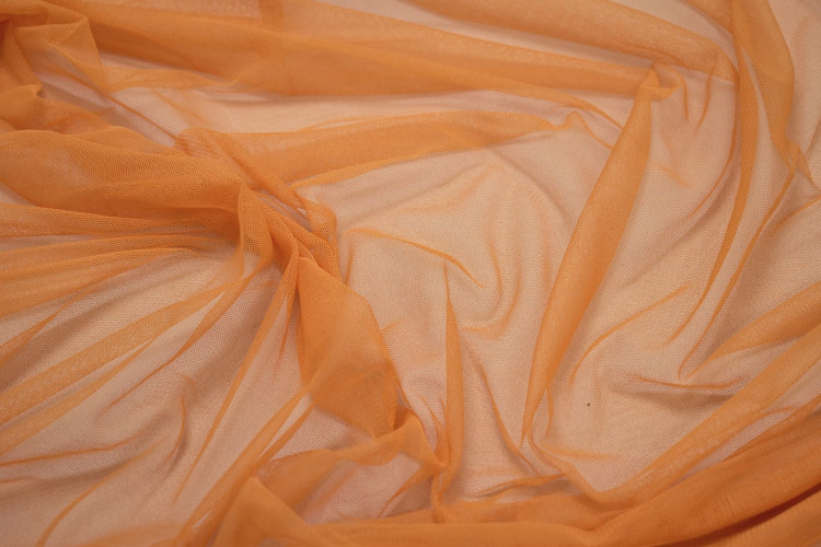 Сетка мягкая оранжевого цвета W-125517