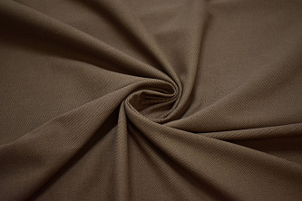Костюмная серая коричневая ткань W-132057
