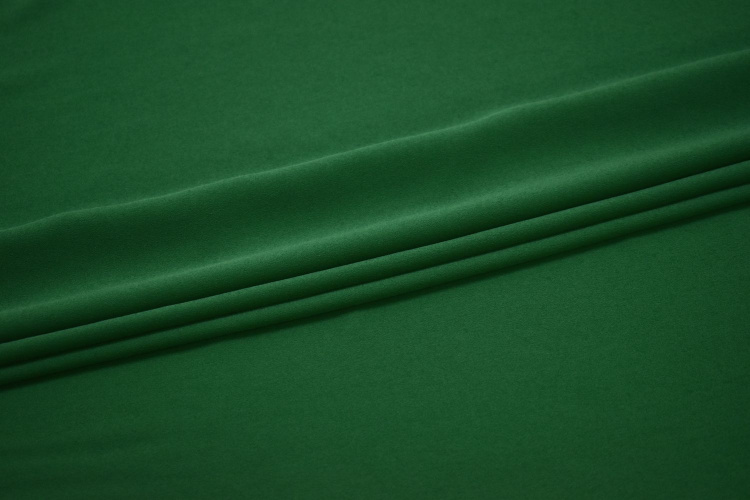 Плательный креп зеленый W-130421