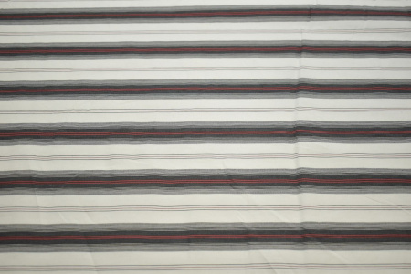 Рубашечная белая ткань полоска W-128818