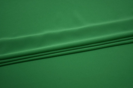 Плательный креп зеленый W-130433