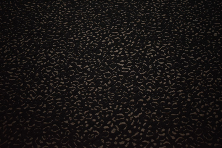 Трикотаж черный коричневый абстракция W-132139