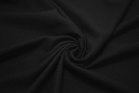 Пальтовая черная ткань W-129747