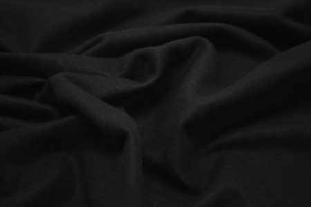 Пальтовая черная ткань W-126966