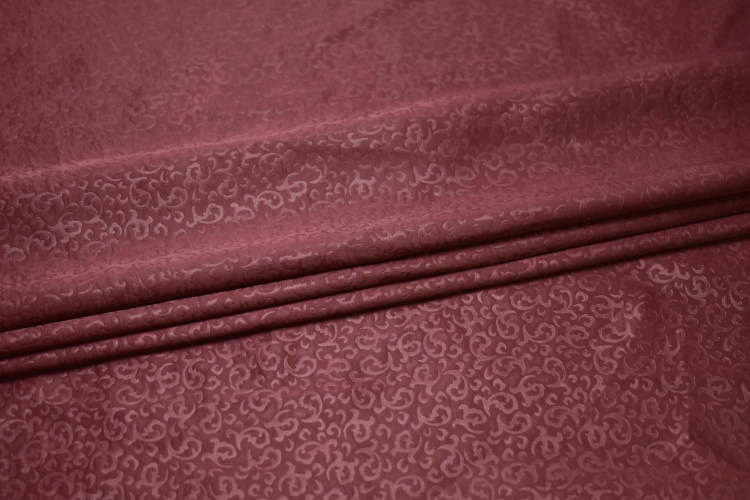 Плательная малиновая ткань узор W-130361