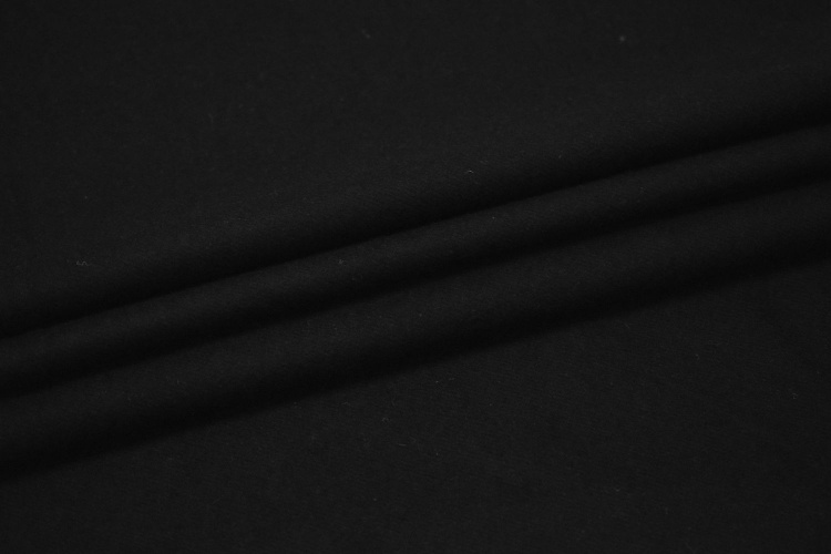 Пальтовая черная ткань W-129759