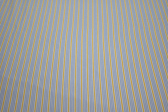 Трикотаж голубой желтый полоска W-129532